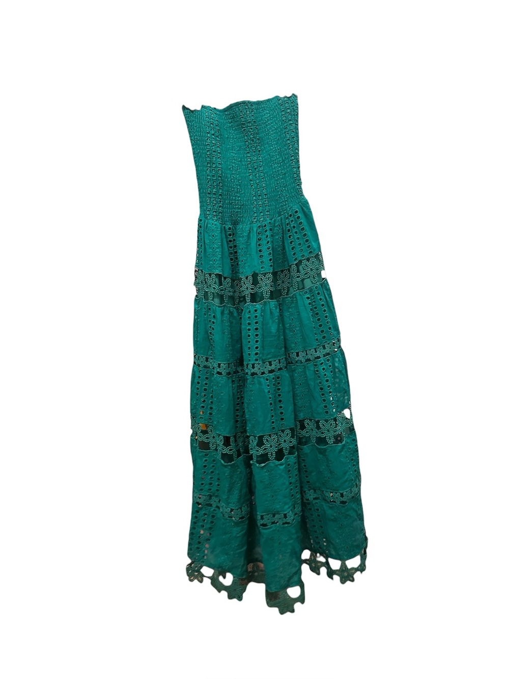 Strapless Green Maxi Dress - Picture 5 of 5